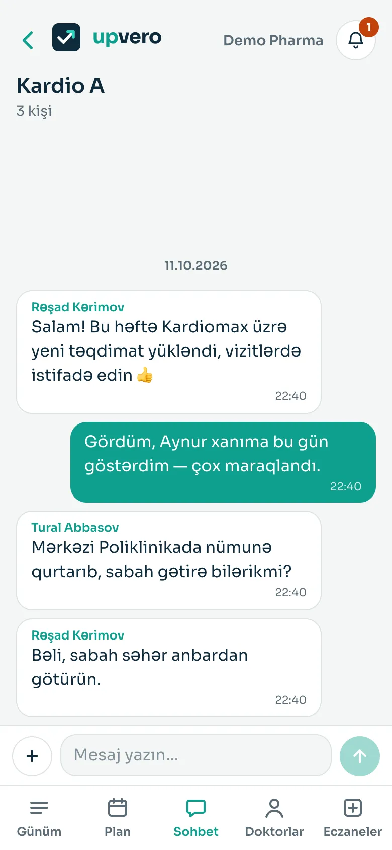 Ekip sohbeti