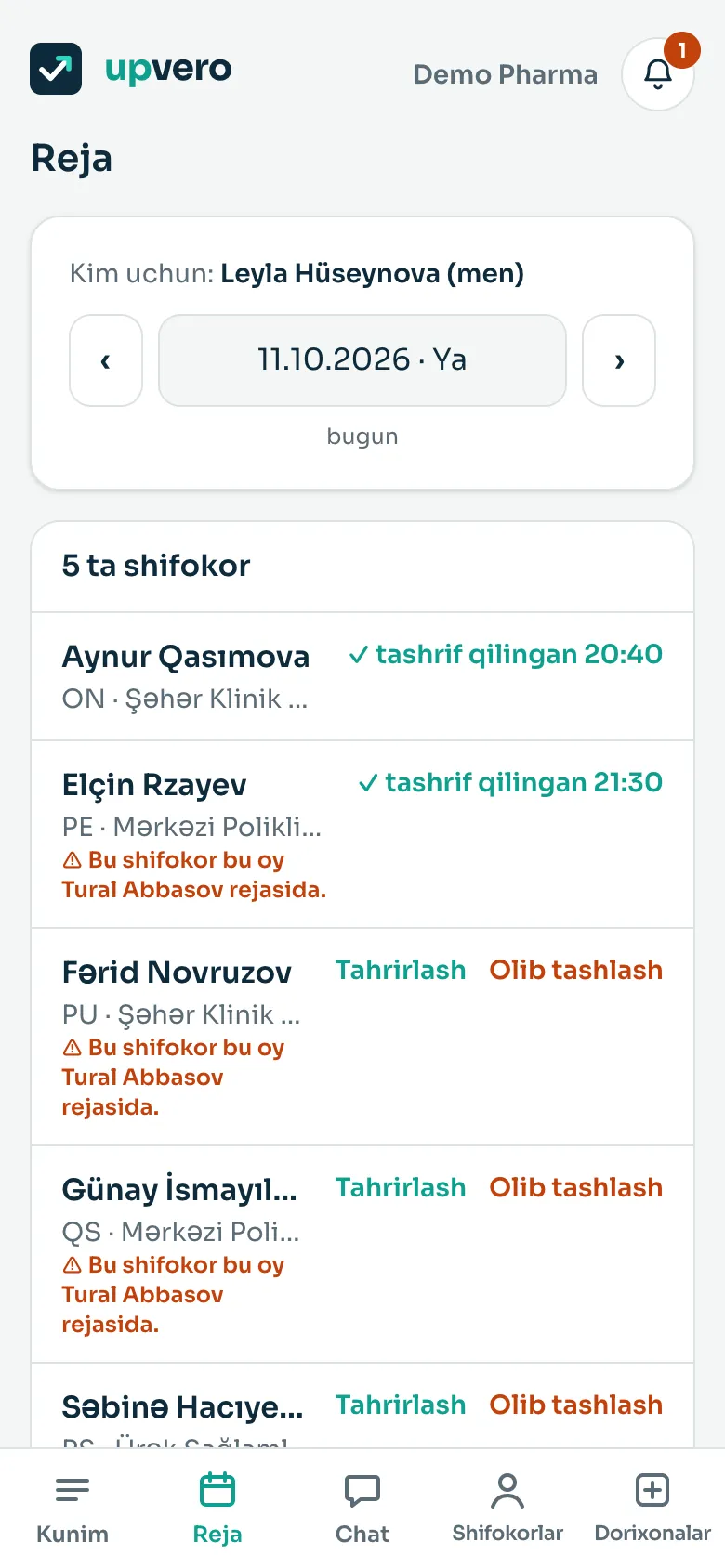 Reja: shifokorlar va aqlli takliflar